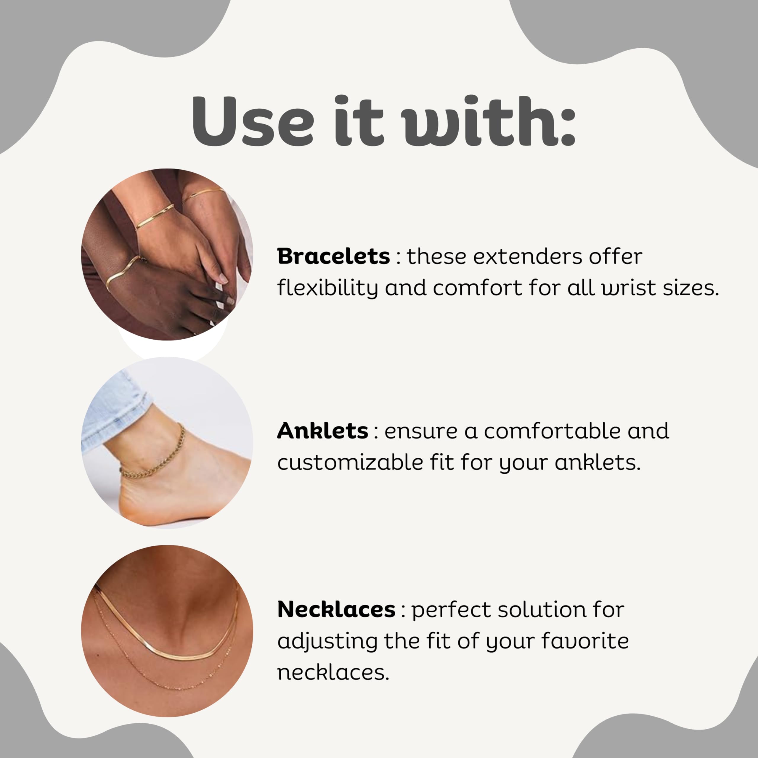 Hey Harper Chain Extender for Necklaces Bracelet (0.98 Inch) - Image 5