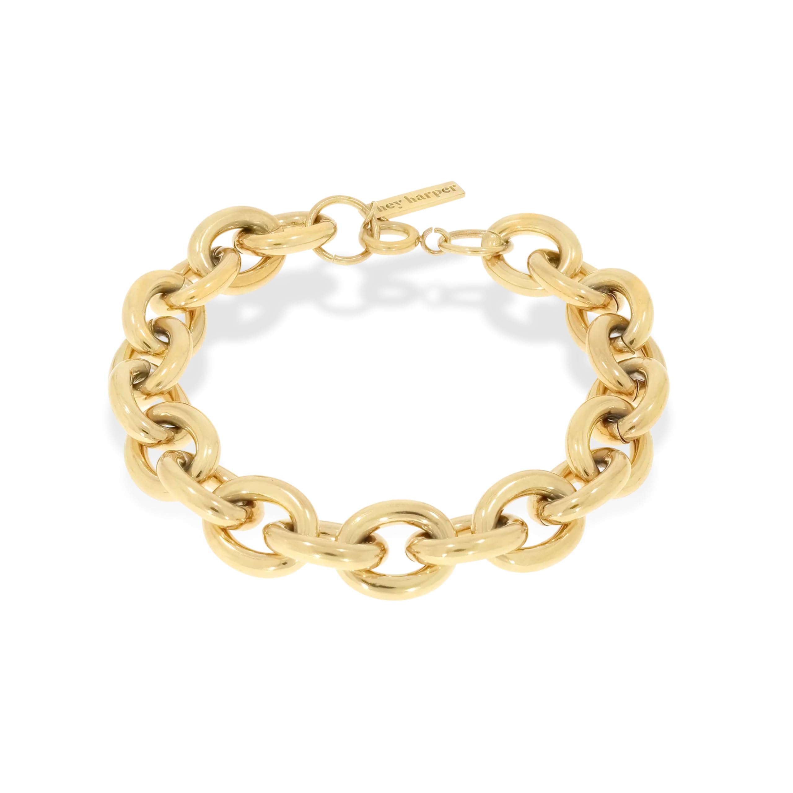 Hey Harper Gold Bracelet For Women Trendy - 14K Gold Dainty Bracelet - Waterproof Sweatproof Non Tarnish Jewelry Gift for Women and For Everyday - Image 3