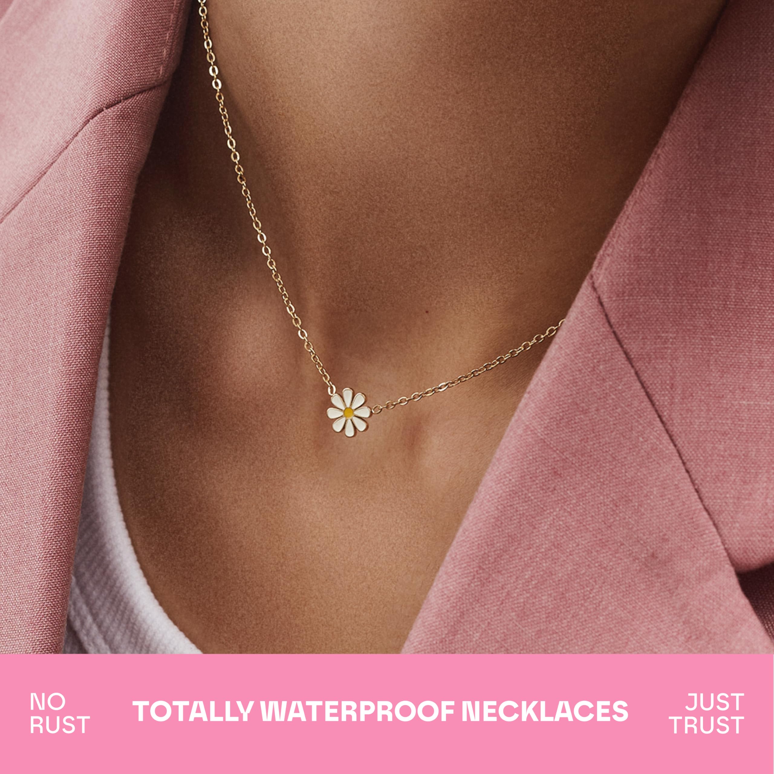 Hey Harper Gold Necklace For Women Trendy Necklace - 14K Golden PVD Coating Waterproof & Sweatproof Non Tarnish Jewelry Chain Necklaces - Image 3