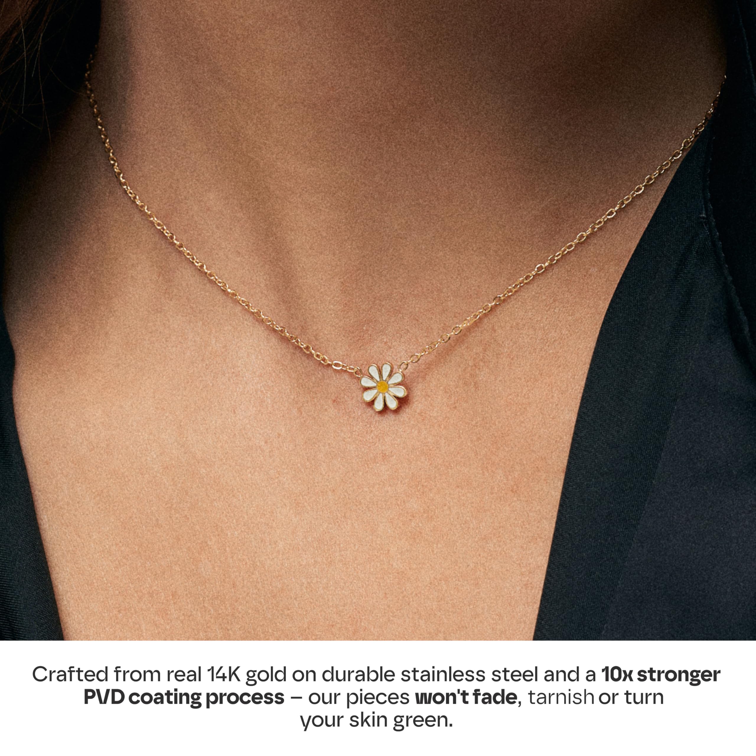 Hey Harper Gold Necklace For Women Trendy Necklace - 14K Golden PVD Coating Waterproof & Sweatproof Non Tarnish Jewelry Chain Necklaces - Image 4