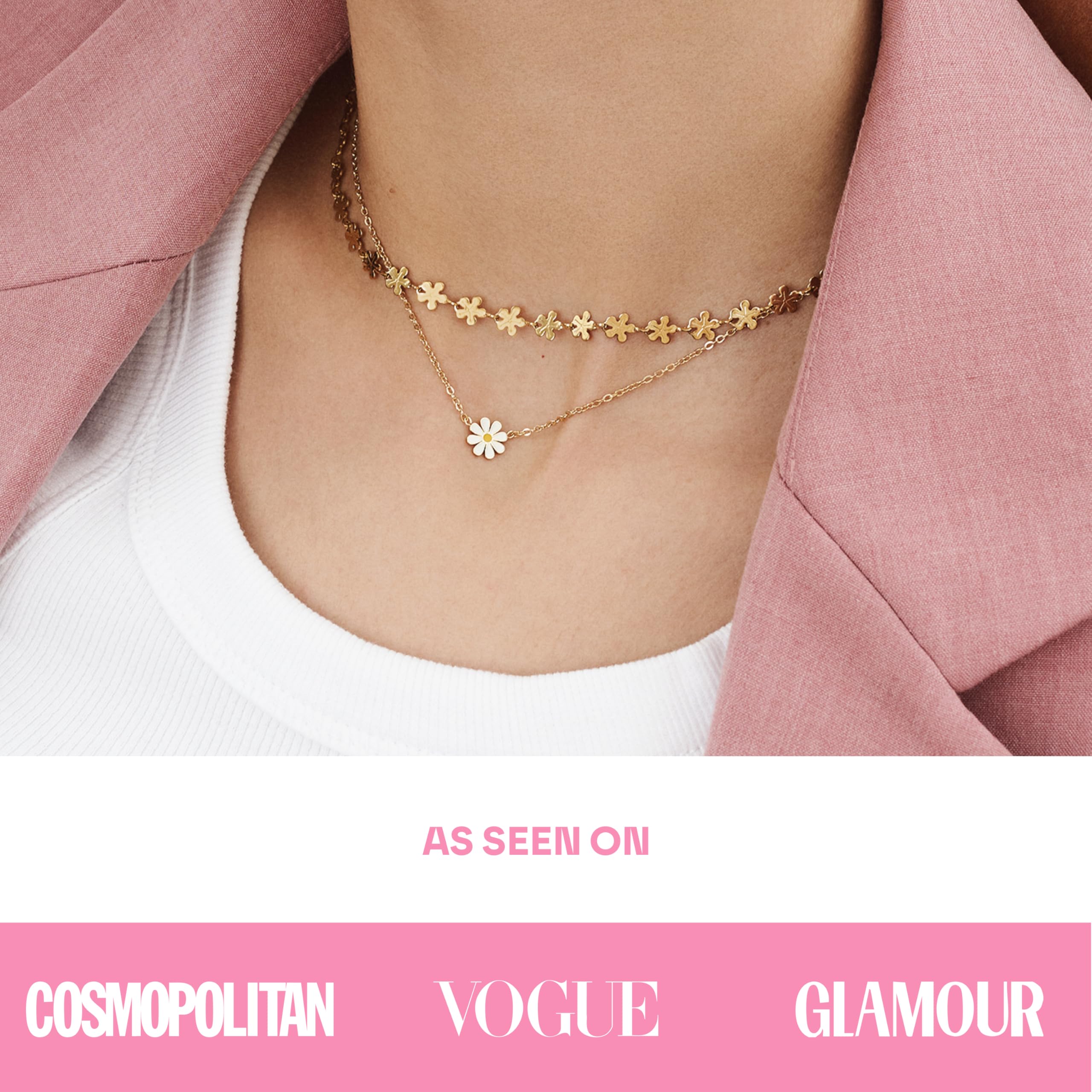 Hey Harper Gold Necklace For Women Trendy Necklace - 14K Golden PVD Coating Waterproof & Sweatproof Non Tarnish Jewelry Chain Necklaces - Image 5