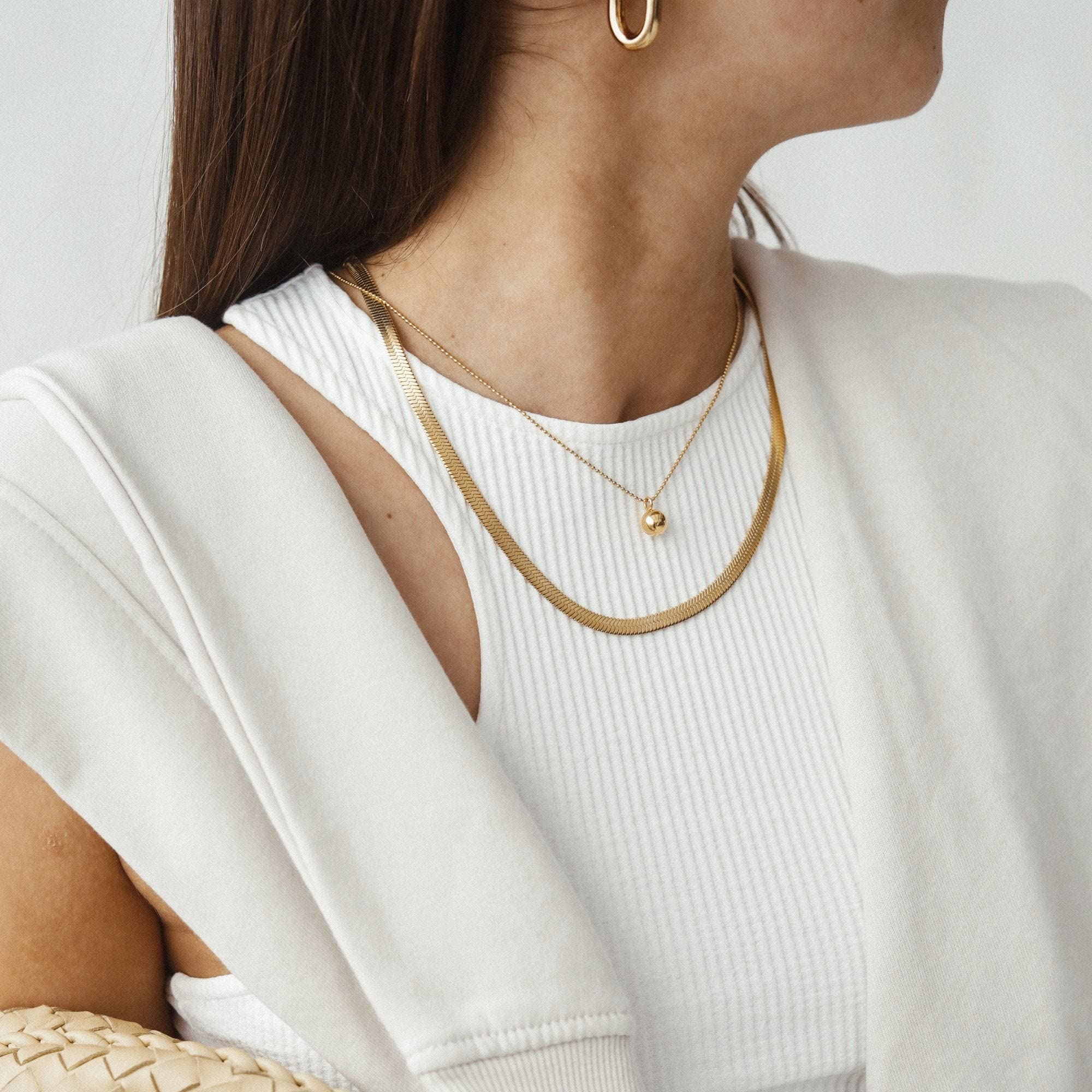 Hey Harper Gold Necklace For Women Trendy Necklace - 14K Golden PVD Coating Waterproof & Sweatproof Non Tarnish Jewelry Chain Necklaces - Image 6