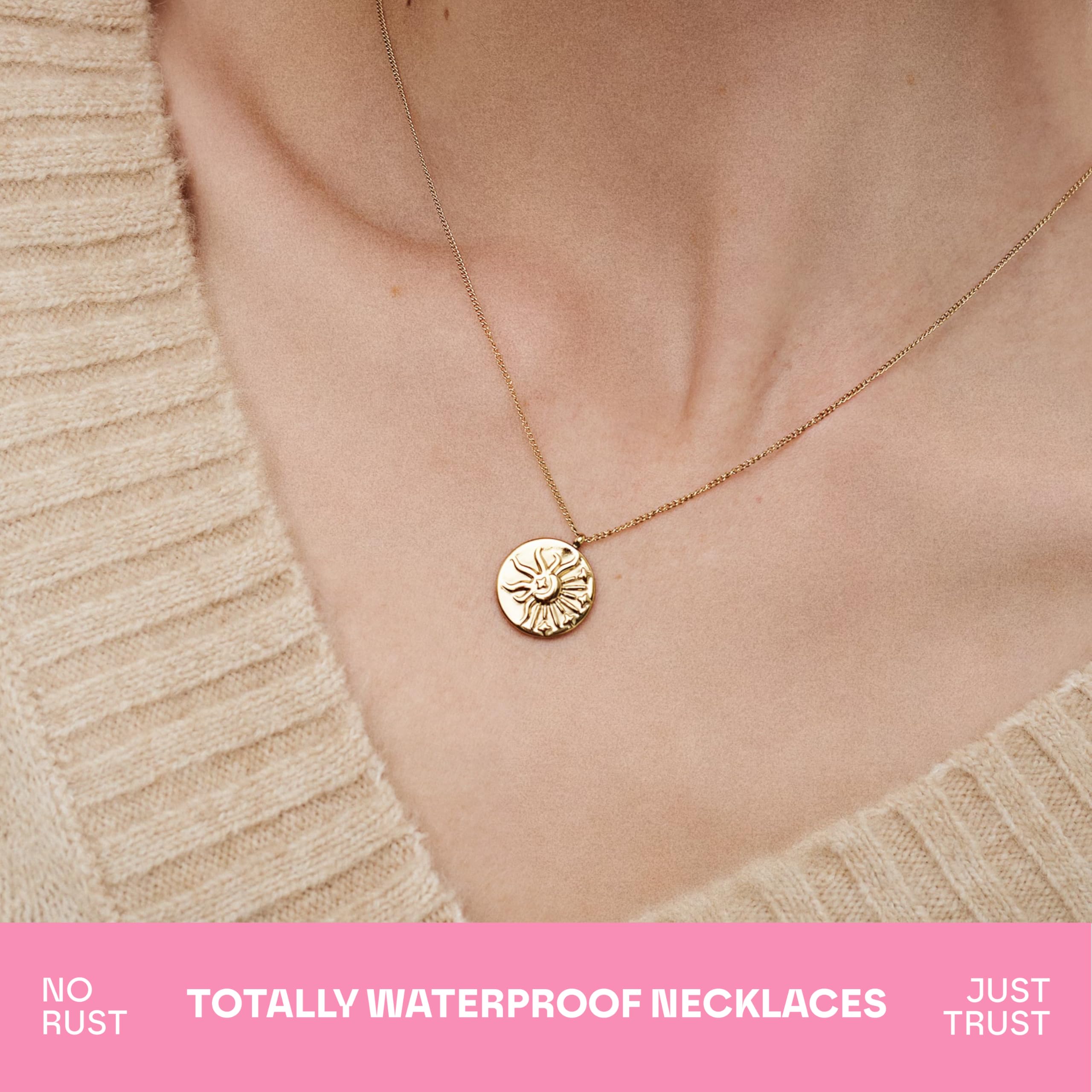 Hey Harper Gold Necklace For Women Trendy Necklace - 14K Golden PVD Coating Waterproof & Sweatproof Non Tarnish Jewelry Chain Necklaces - Image 5