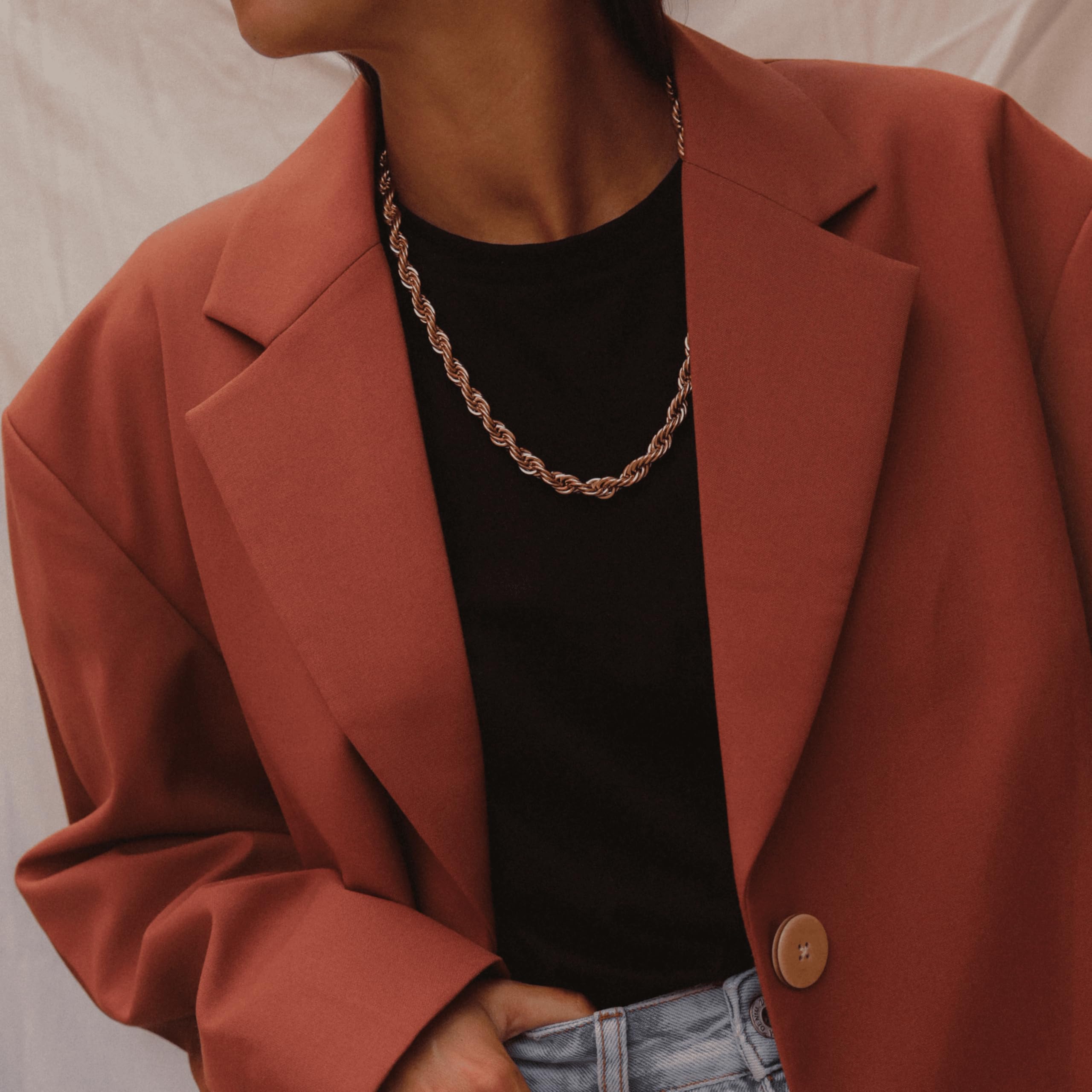 Hey Harper Gold Necklace For Women Trendy Necklace - 14K Golden PVD Coating Waterproof & Sweatproof Non Tarnish Jewelry Chain Necklaces - Image 3