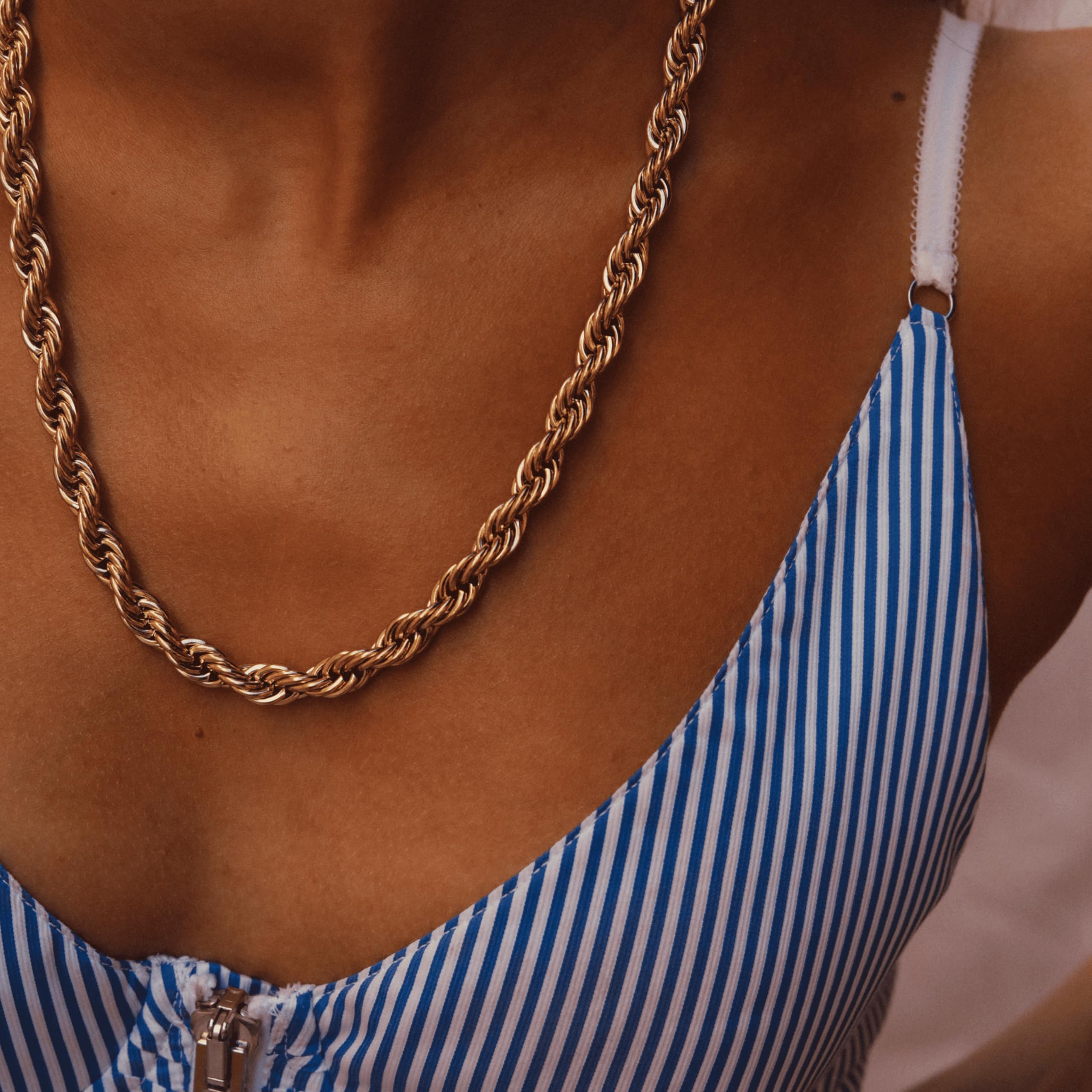 Hey Harper Gold Necklace For Women Trendy Necklace - 14K Golden PVD Coating Waterproof & Sweatproof Non Tarnish Jewelry Chain Necklaces - Image 6