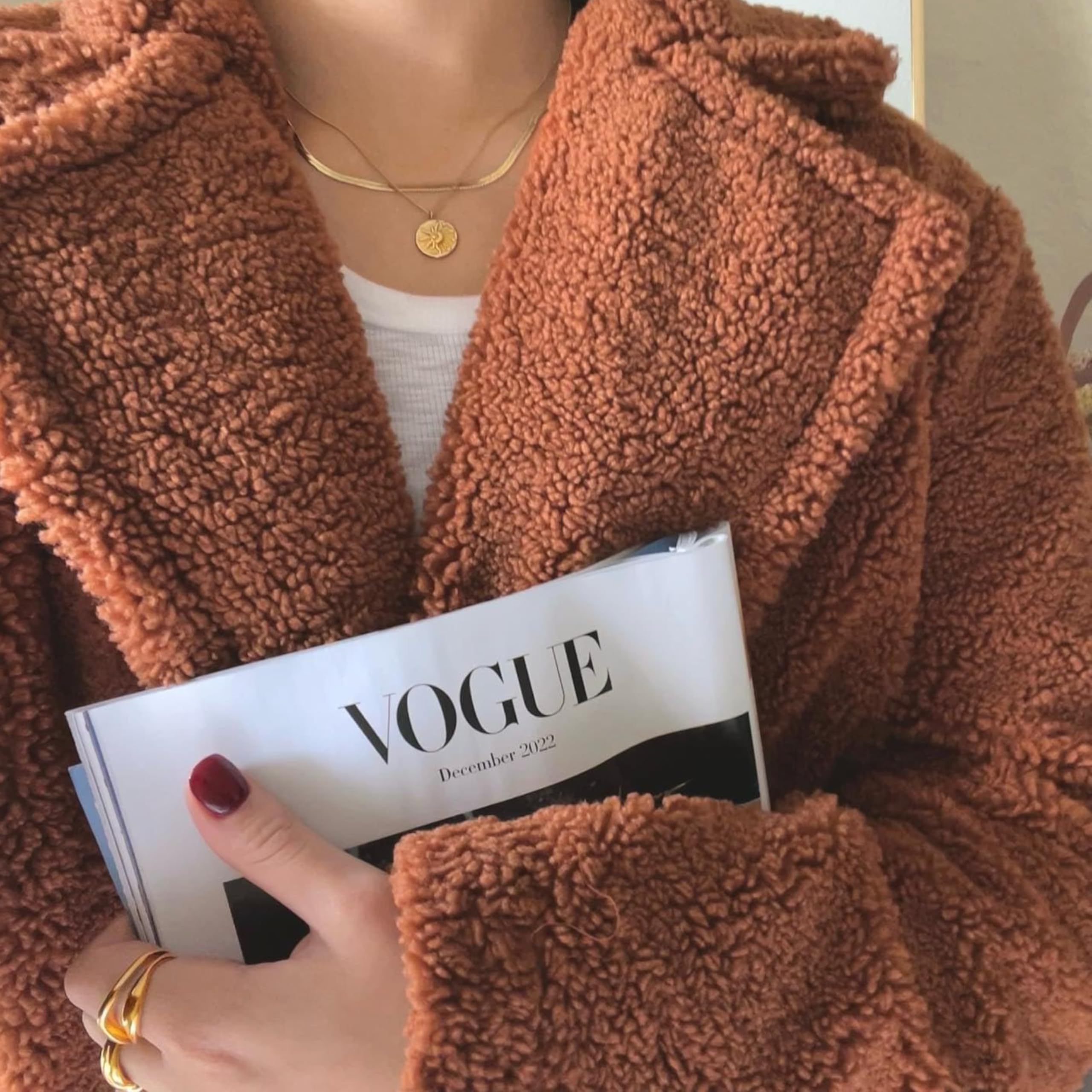 Hey Harper Gold Ring for Women - Gold Plated Stacking Waterproof & Sweatproof Jewerly Ring - Everday Non Tarnish Cute Fashion Circle Rings - Image 6