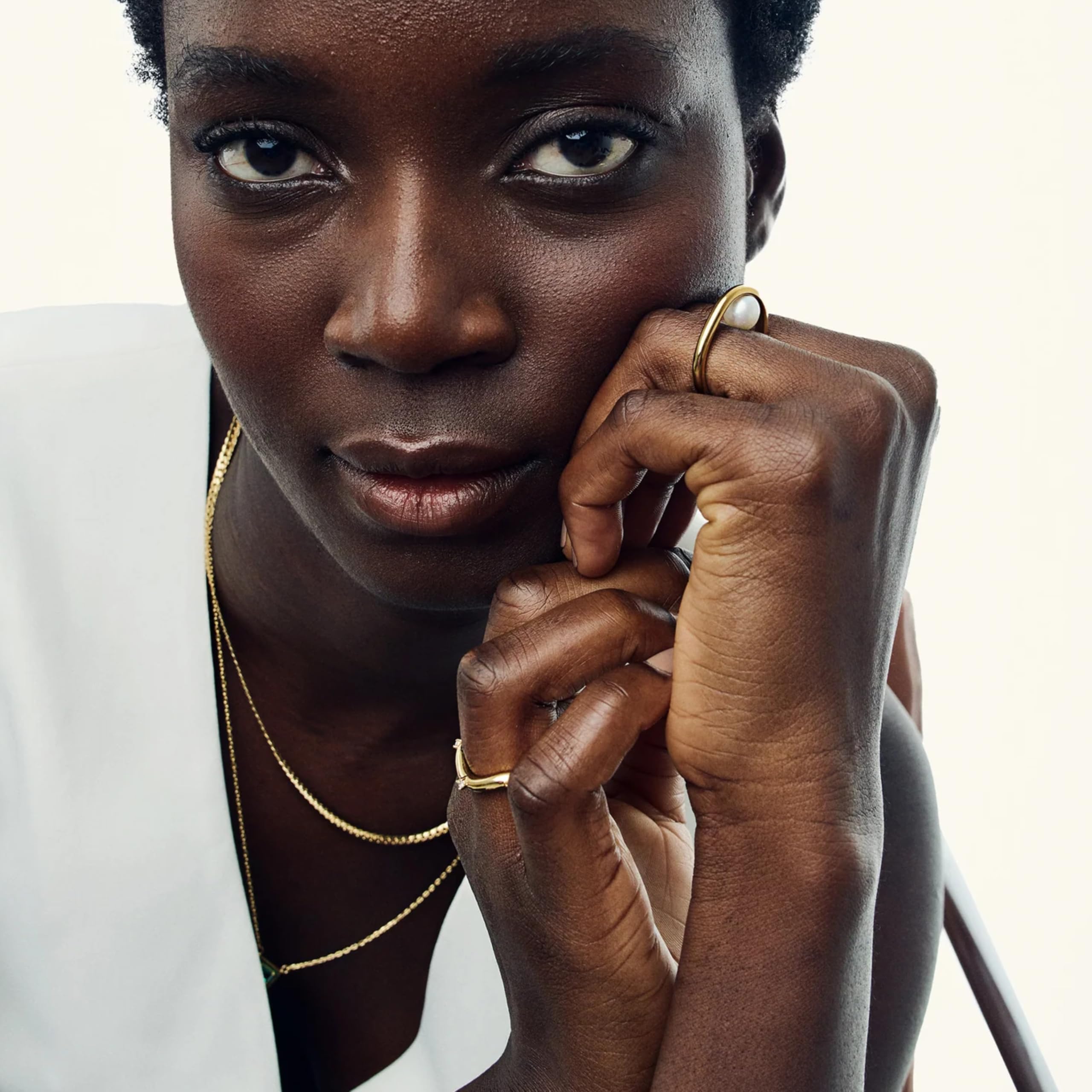 Hey Harper Gold Ring for Women - Gold Plated Stacking Waterproof & Sweatproof Jewerly Ring - Everday Non Tarnish Cute Fashion Circle Rings - Image 3