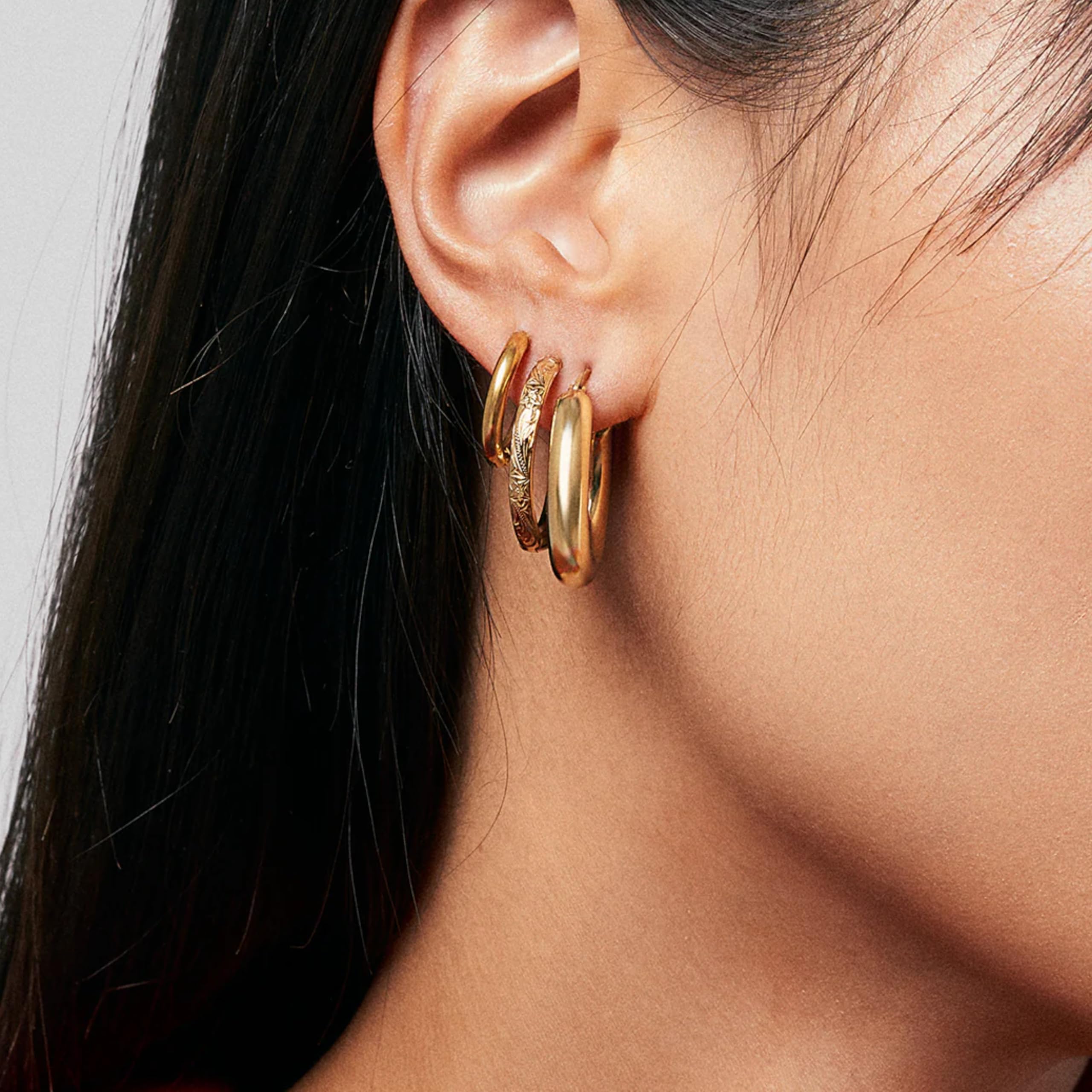 Hey Harper Hoop Earrings For Women Trendy - Lightweight Waterproof & Sweatproof Jewerly - Image 5