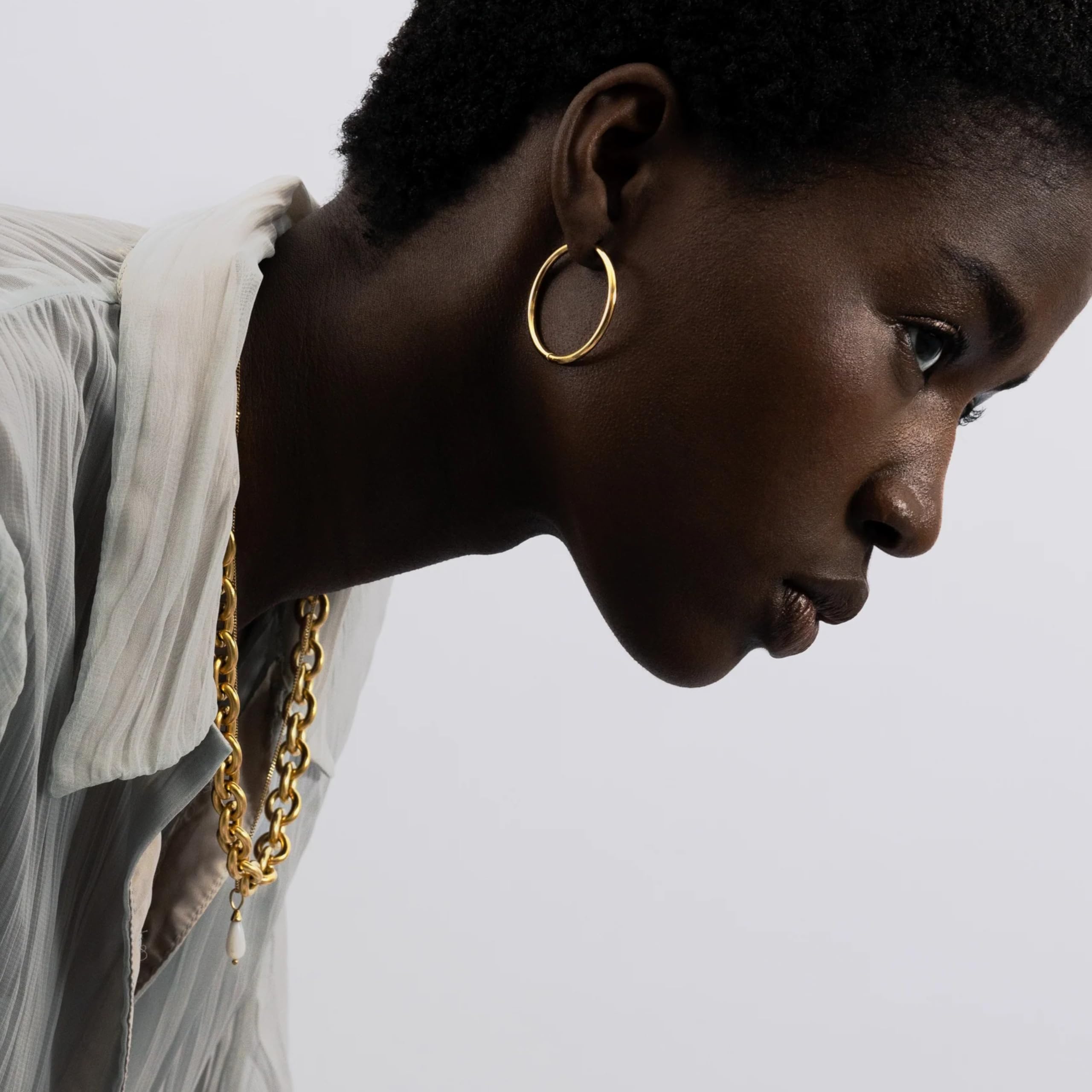 Hey Harper Hoop Earrings For Women Trendy - Lightweight Waterproof & Sweatproof Jewerly - Image 4